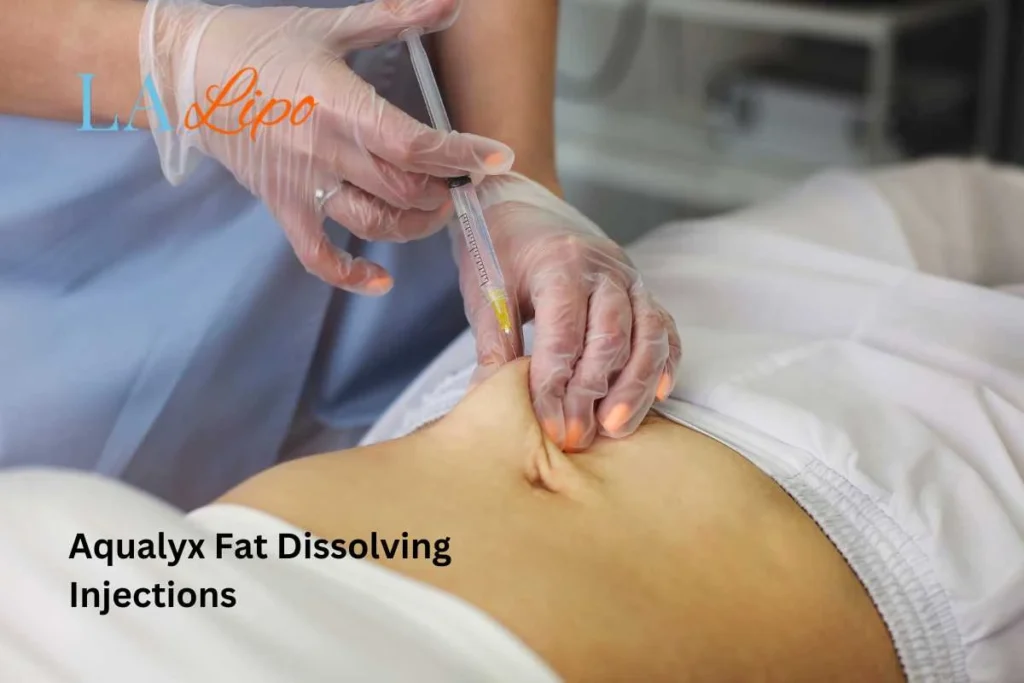 woman having fat dissolving injections Teddington in the stomach