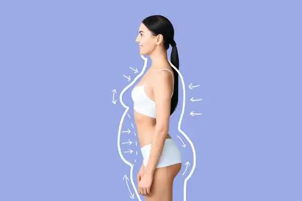 image of woman experiencing fat reduction treatment Teddington
