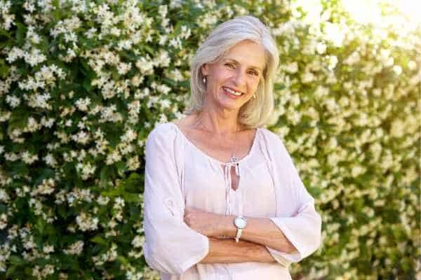 Older woman happy with urinary incontinence treatment Teddington