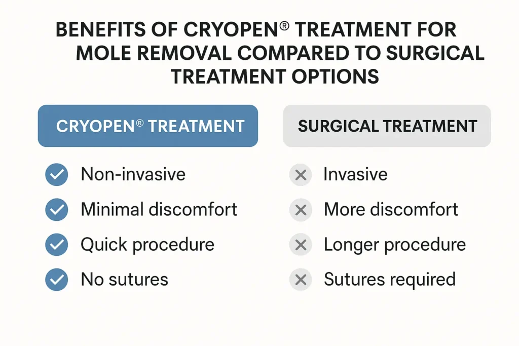 Benefits of facial mole removal Teddington - call our team today to book a consultation