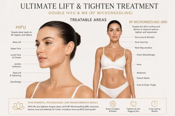 Areas of the body that can be treated - ultimate skin tighten treatment Teddington